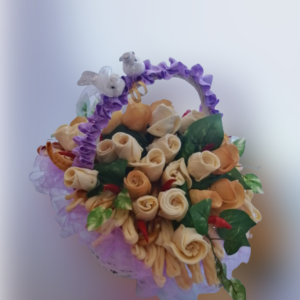 Syrová torta - kytica - svadobná