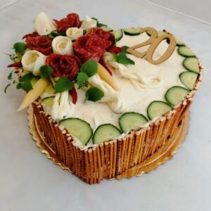 Slaná torta - srdce